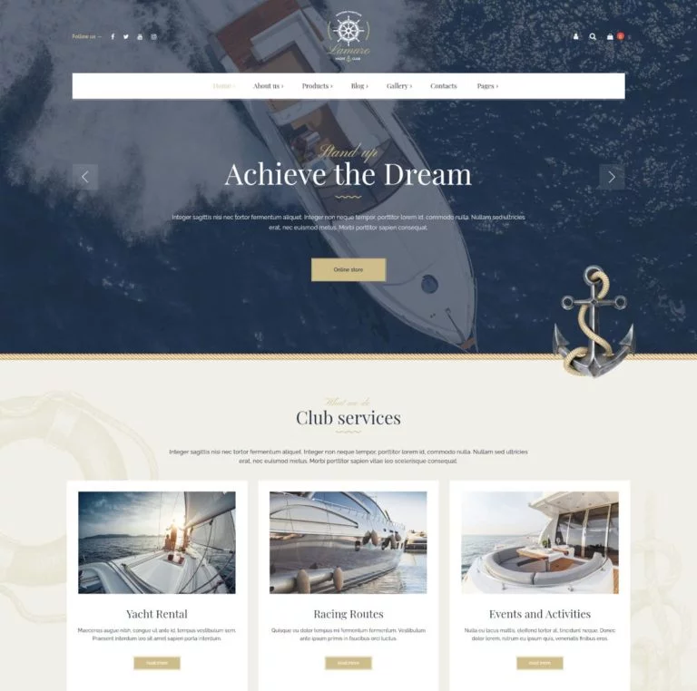 site web club yachting