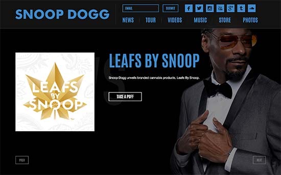 Snoop Dog web site